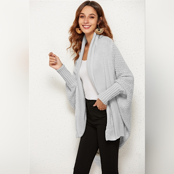 Angel Wings Open Front Batwing Sleeve Cardigan - Picture 4 of 5